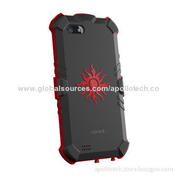 Waterproof PC Cases for iPhone 5/5S, w/ IP65 Level, PC Raw Material/Front Case Uses Toughened Glass